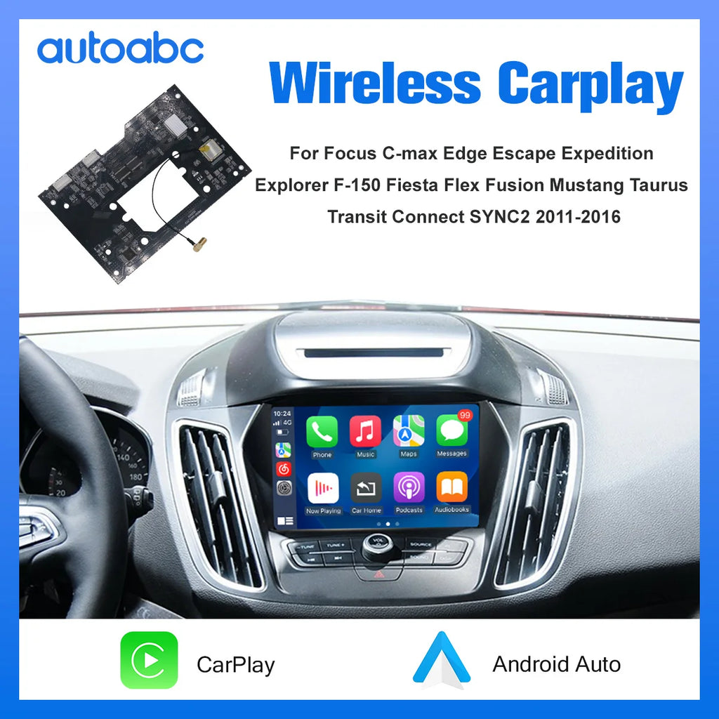 Wireless Carplay Android Auto for Ford Sync2 System 2011-2016 Explorer Focus Fiesta C-max  | AUTOKITSHOP