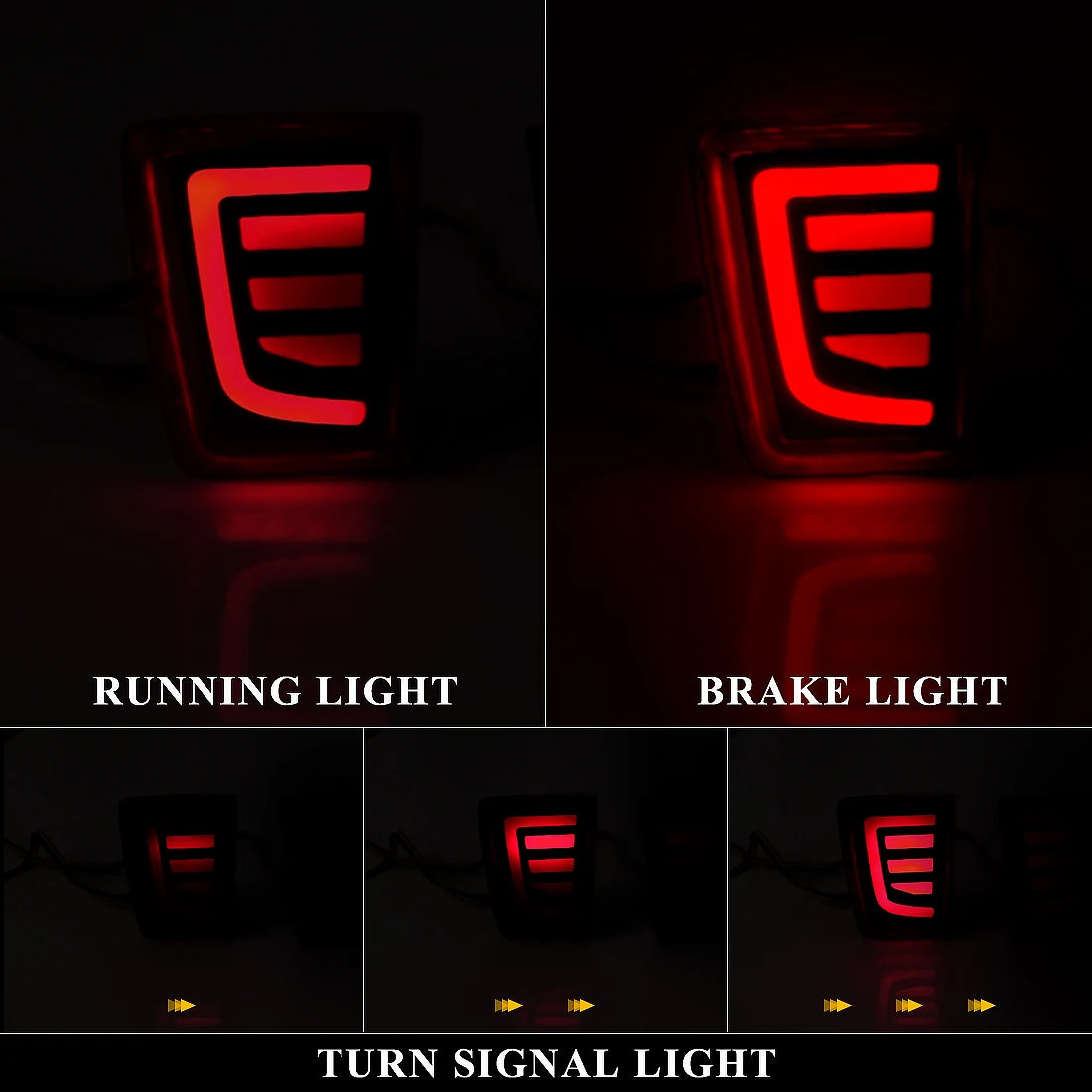 LED Bumper Reflector Lights For Mitsubishi Pajero Shogun V97 V98 V87 V93 V95 Montero 2007  | AUTOKITSHOP