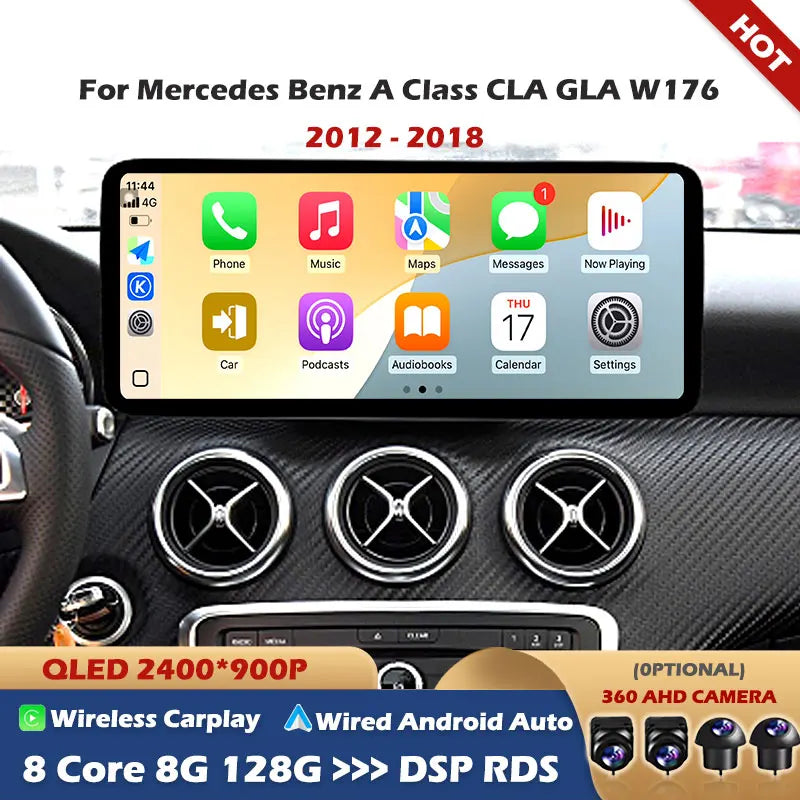 For Mercedes Benz A Class CLA GLA W176 2012 - 2018 Android 15 Navigation GPS Car Radio Mul