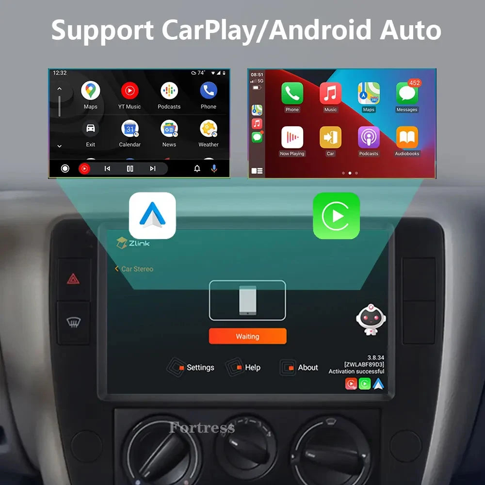 Android 16 For Volkswagen Passat B5 2000 2001 2002 2003-2005 Wireless CarPlay Video Audio