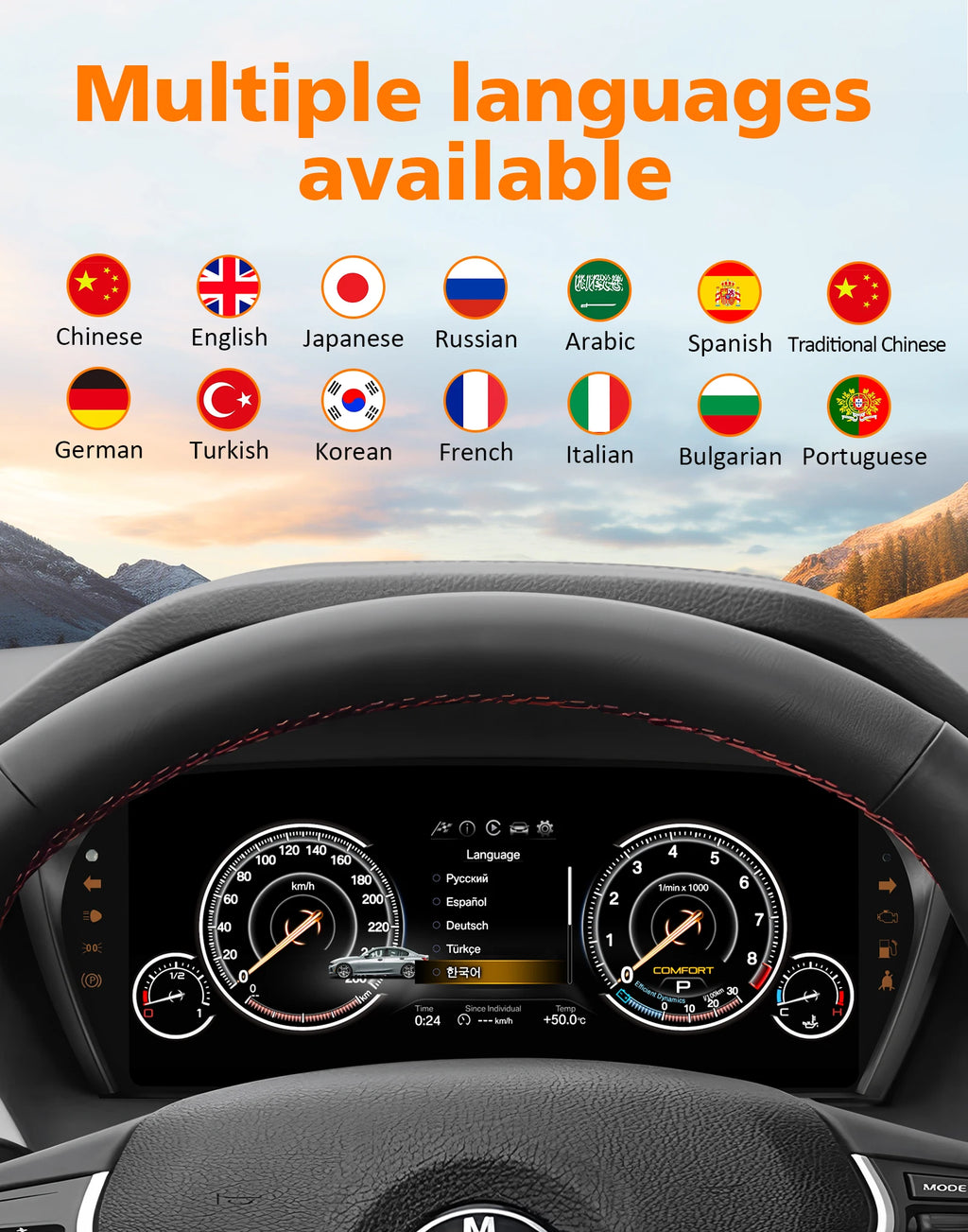 10" Car Digital Dashboard LCD Instrument Cluster for BMW 1/2 Series F20/F22/F23/F44/F45 & X1/X2 F48/F49/F39 - Plug and P