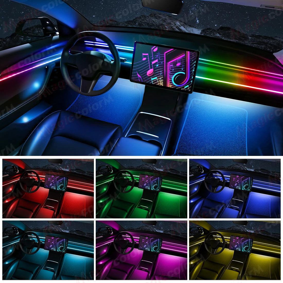 64 Color - Ambient Light - App Control - Car Interior Lighting | AUTOKITSHOP