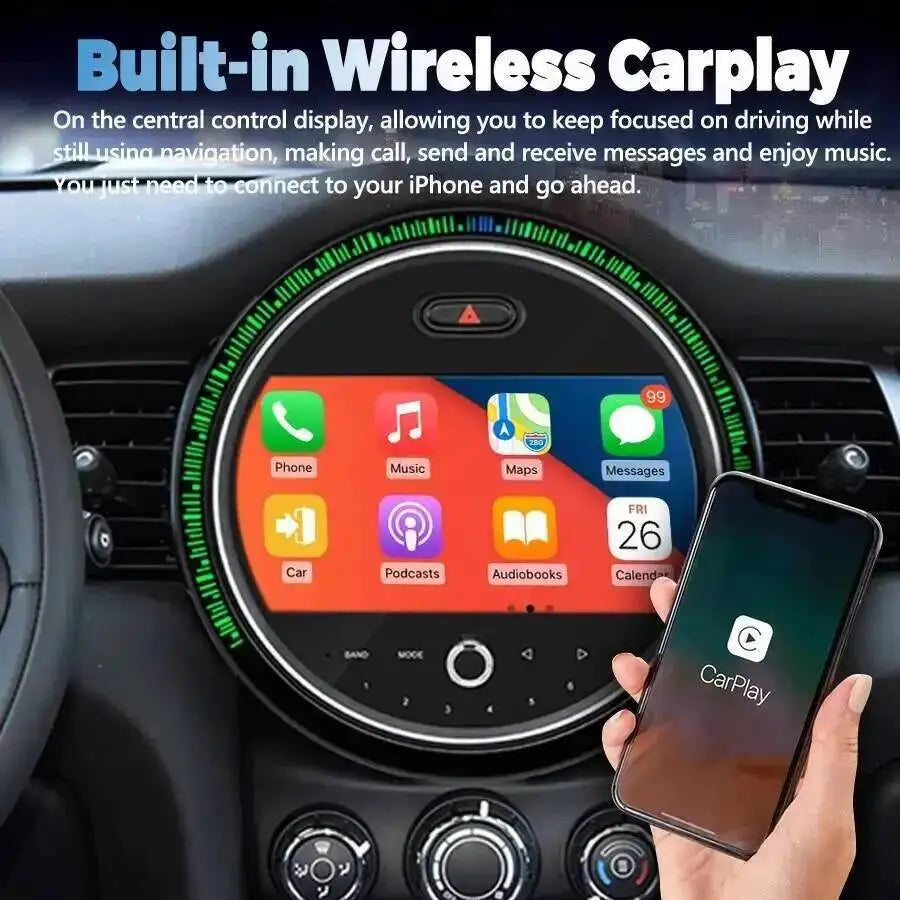Screen Navigation Android 15 Carplay For BMW Mini One F55 Cooper F56 NBT EVO 2014 2015 201 | AUTOKITSHOP