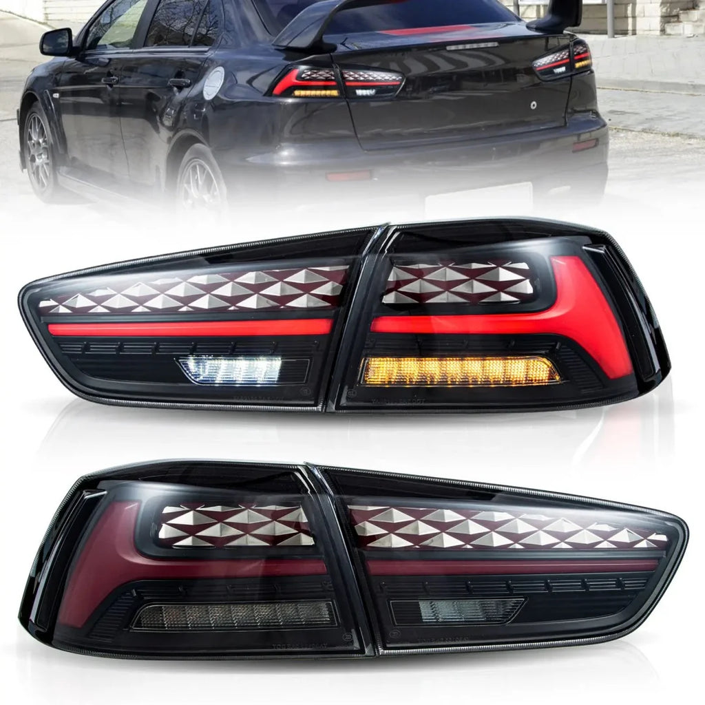 LED Tail Light For Mitsubishi Lancer&EVO X 2008-2020 Rear Lights Scanning Dynamic Animatio