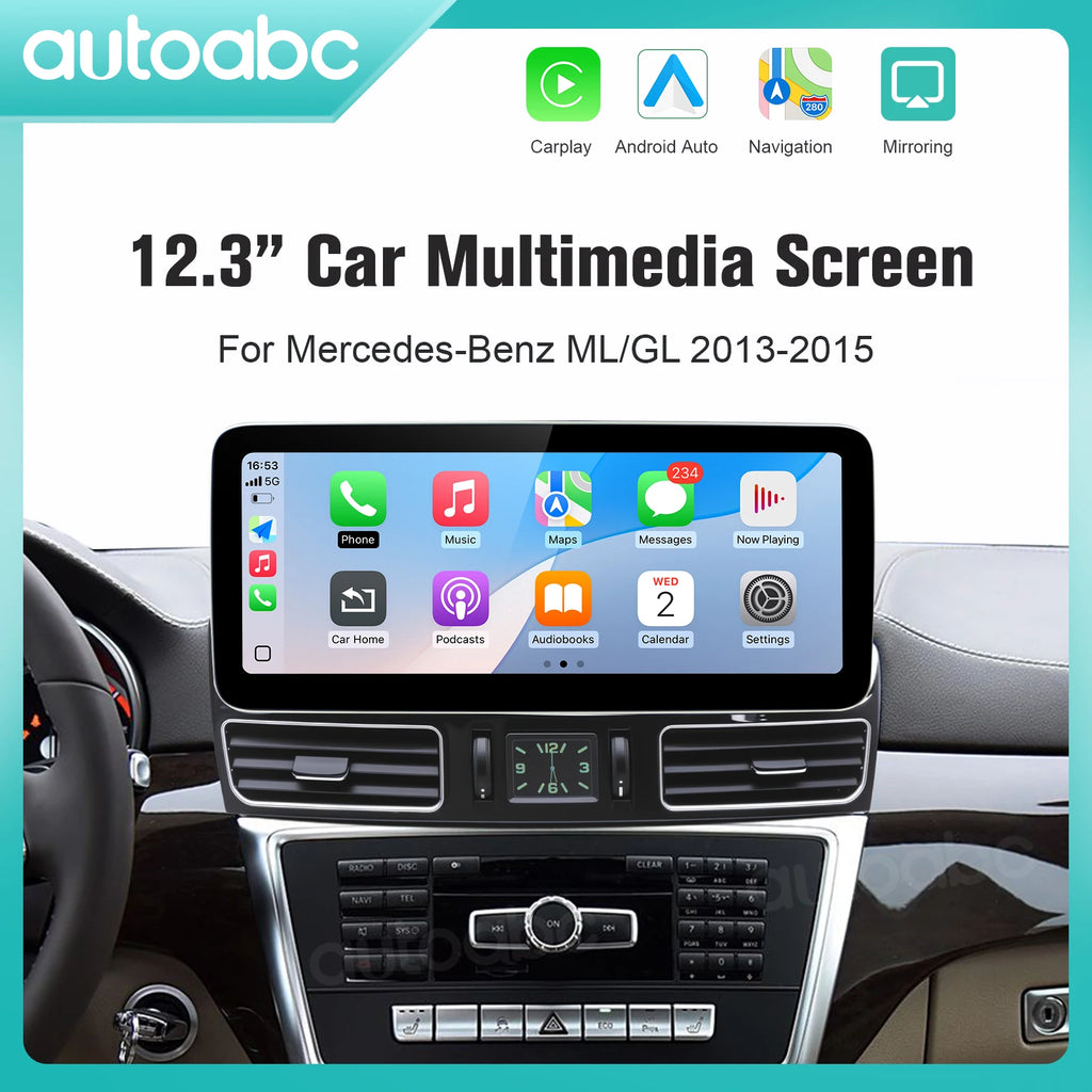 AUTOABC Wireless Carplay/Linux 12.3'' Touch screen Multimedia Radio Receiver for Mercedes  | AUTOKITSHOP