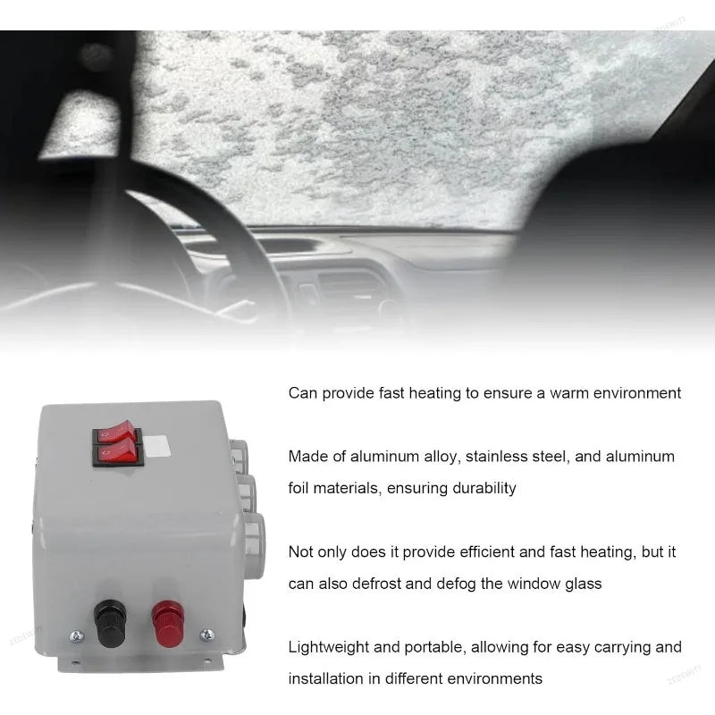 Heavy Duty 12V 24V Car Heater Cooling Fan Electric Windshield Defroster Anti-Fog for Auto Truck  - Automotive LED Light