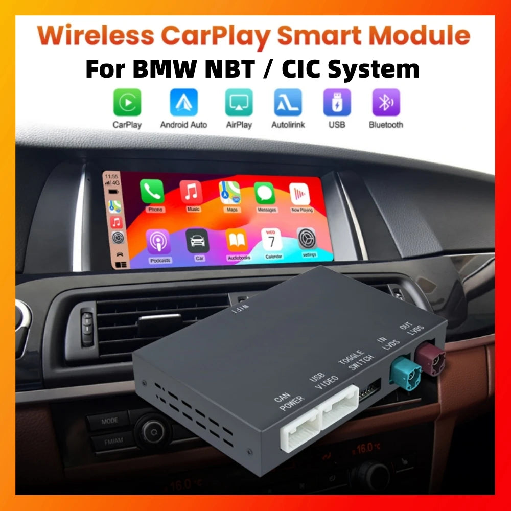 Wireless CarPlay Android Auto for BMW NBT CIC System 1 2 3 4 5 6 7 Series X1 X3 X4 X5 X6 M | AUTOKITSHOP