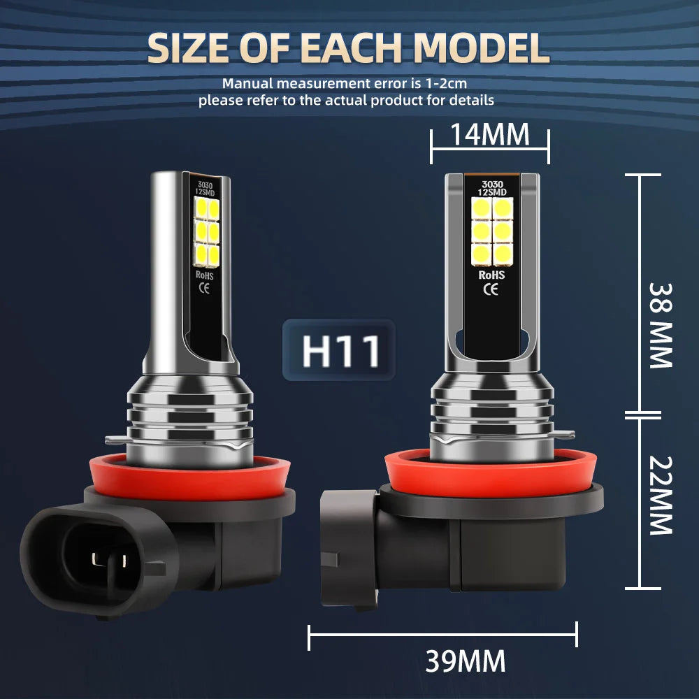 roadsun D3S HID Car Bulb Xenon Headlights 35W 12V 6000K White H11 LED Fog Lamp for Ford Ex