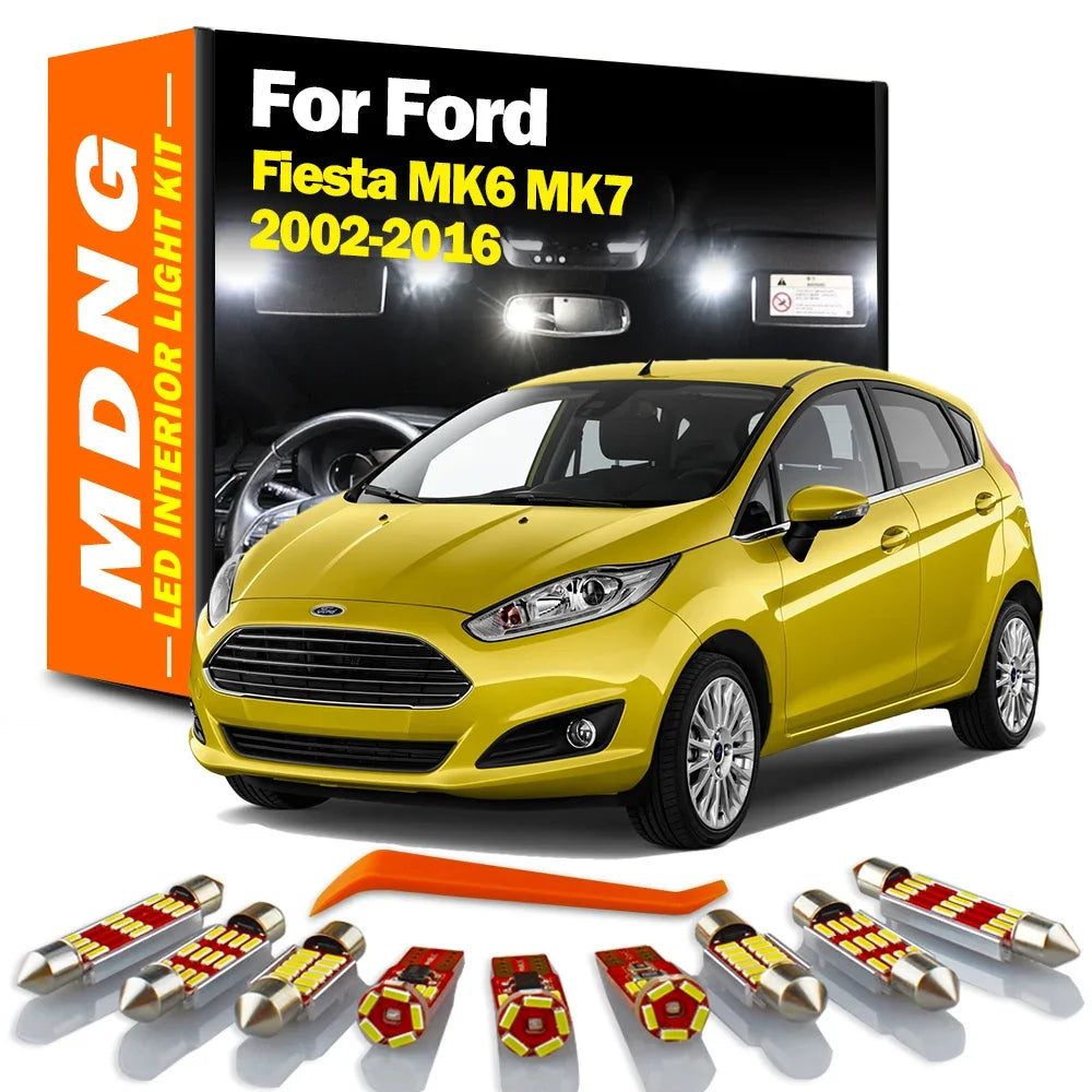 LED Interior Light Kit for Ford Fiesta MK6 MK7 2002-2013 - Canbus Dome Map Door Trunk Bulbs | AUTOKITSHOP