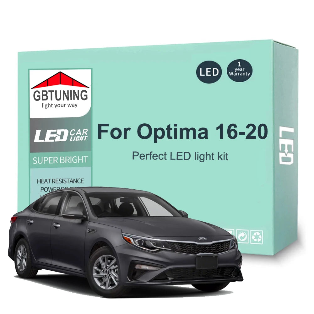 12-Piece LED Interior Light Kit for KIA Optima K5 - Canbus Error-Free Bulbs | AUTOKITSHOP