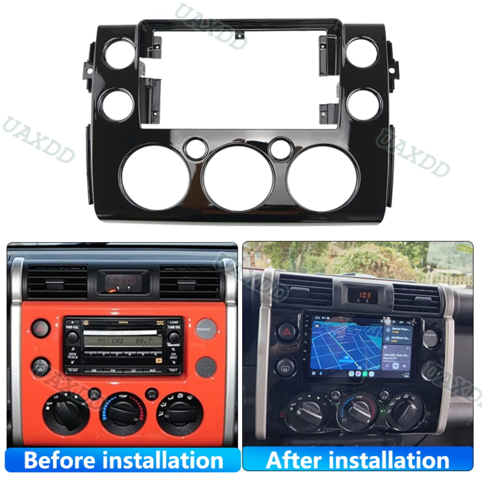 For 2007-2013 Toyota FJ CRUISER 9INCH Radio Android Stereo Frame Panel Fascia Dashboard Au