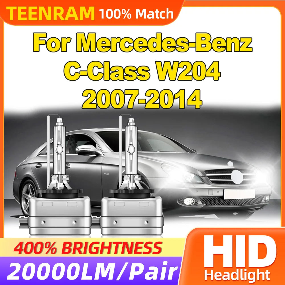 35W HID Xenon Lamp Bulbs 20000LM Car Headlight 12V Auto Lamps 6000K For Mercedes-Benz C-Cl