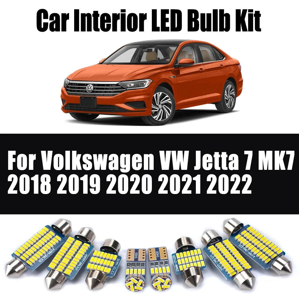 11-Piece LED Interior Light Kit for Volkswagen VW Jetta 7 MK7 - Canbus Error-Free Bulbs | AUTOKITSHOP