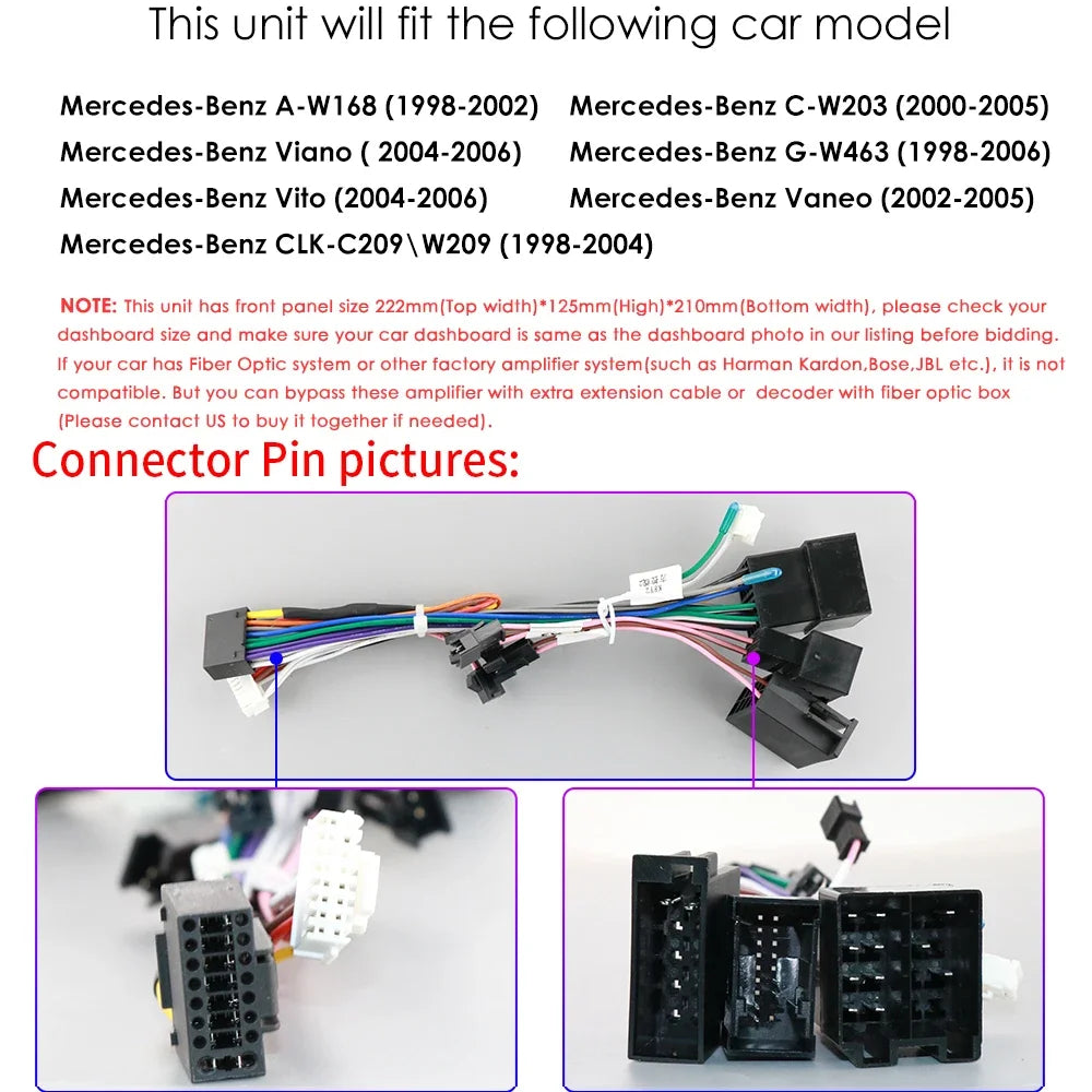 Android 2din Auto Radio for Mercedes Benz CLK W209 W203 W463 W208 Multimedia Video player