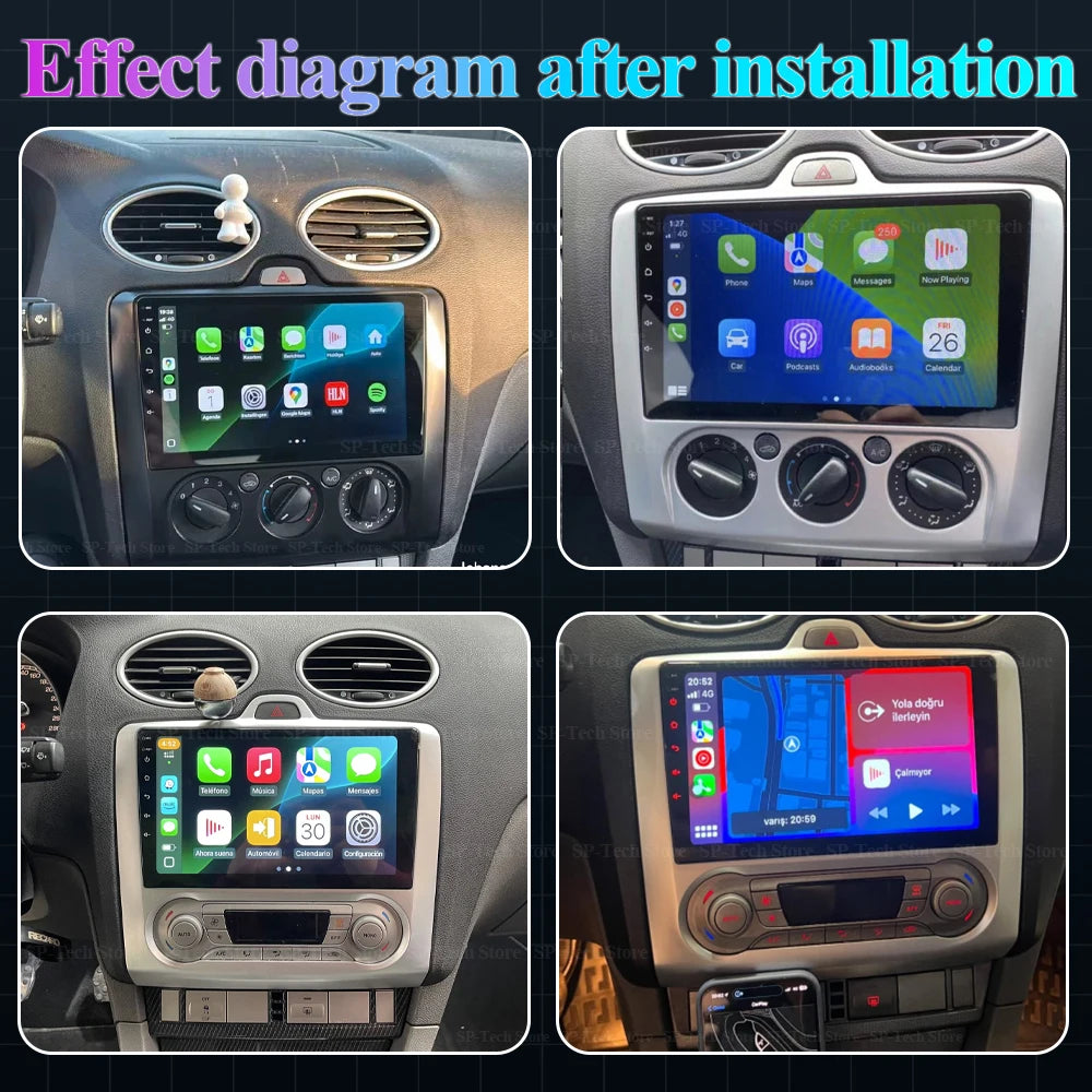 2 Din Android 16 Car Radio For Ford Focus 2 3 Mk2 Mk3 2004 2005 - 2011 Multimedia Video Pl | AUTOKITSHOP