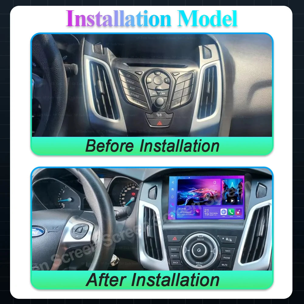 Car Radio For Ford Focus 3 Mk 3 2011 2012 2013 2014 2015-2019 Android 16 Auto Multimedia V | AUTOKITSHOP