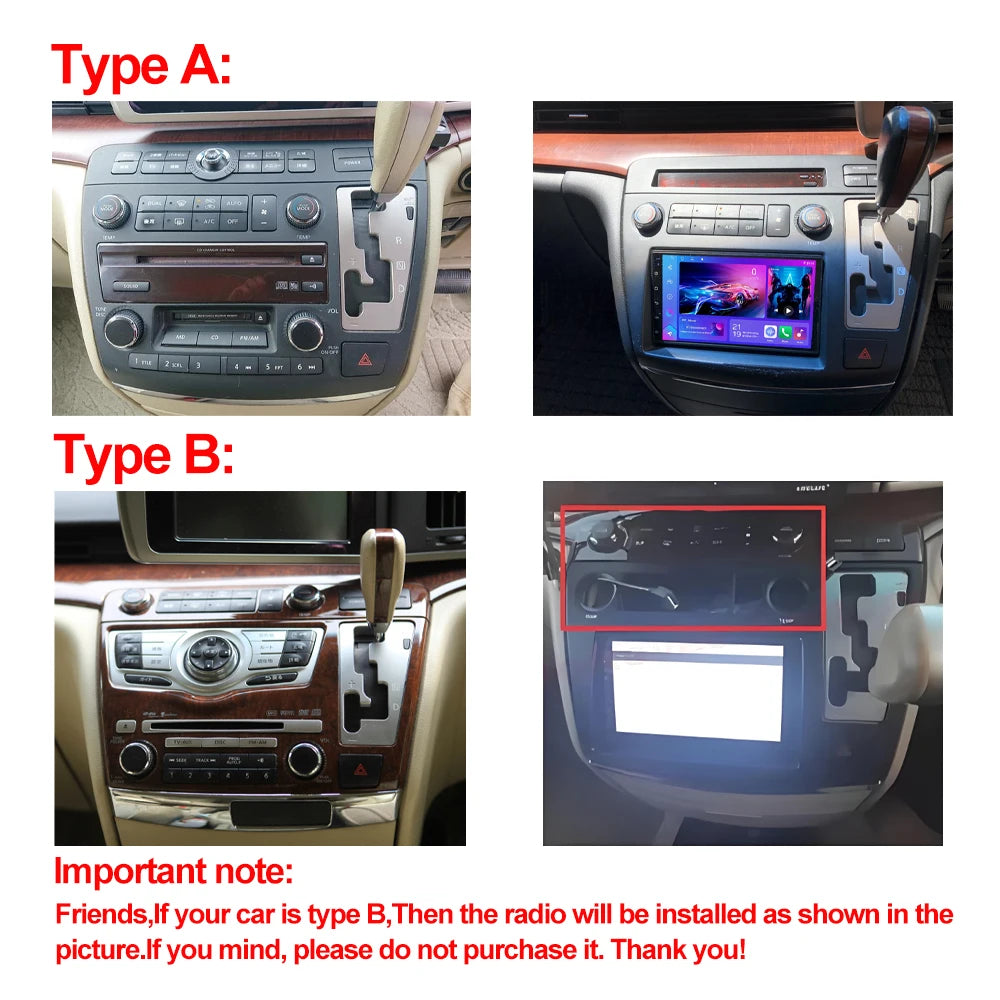 Android 16 For Nissan Elgrand E51 2002-2010 Multimedia Video Player Wireless Android Auto  | AUTOKITSHOP