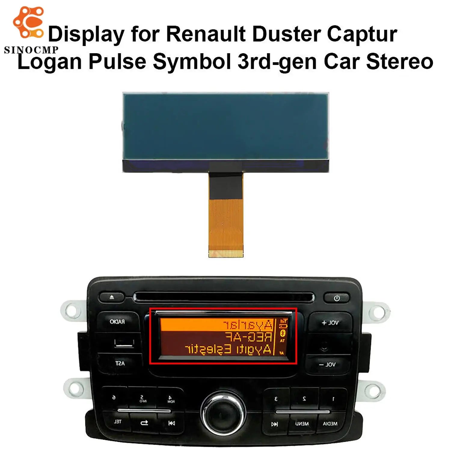 LCD Display Car Radio Stereo AGC-1220RF-A AGC-0060RF-A For Renault Duster Captur Logan Pul