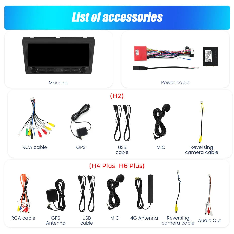 MEKEDE&NAVIFLY Car Radio For Mazda 3 2004 2005 2006 2007 2008 2009 Carplay GPS Central Mul