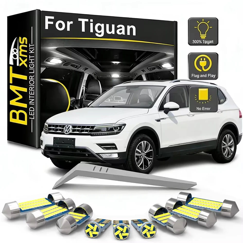 10-Piece LED Interior Light Kit for VW Volkswagen Tiguan 2 AD1 AX1 MK2 - Canbus Error-Free Bulbs | AUTOKITSHOP