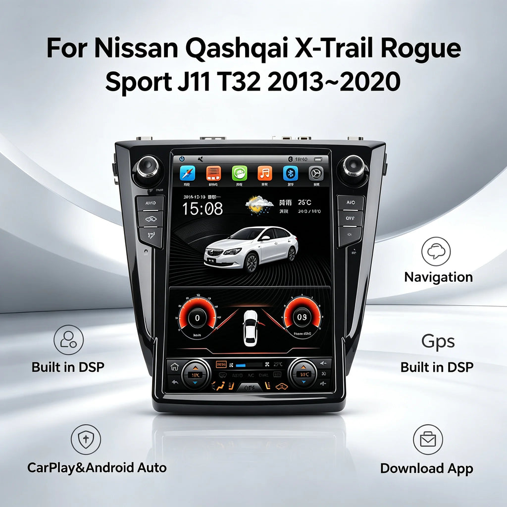 12.1 inch Android 14 Car Radio For Nissan X-Trail Xtrail X Trail T32 Qashqai J11 2013-2020