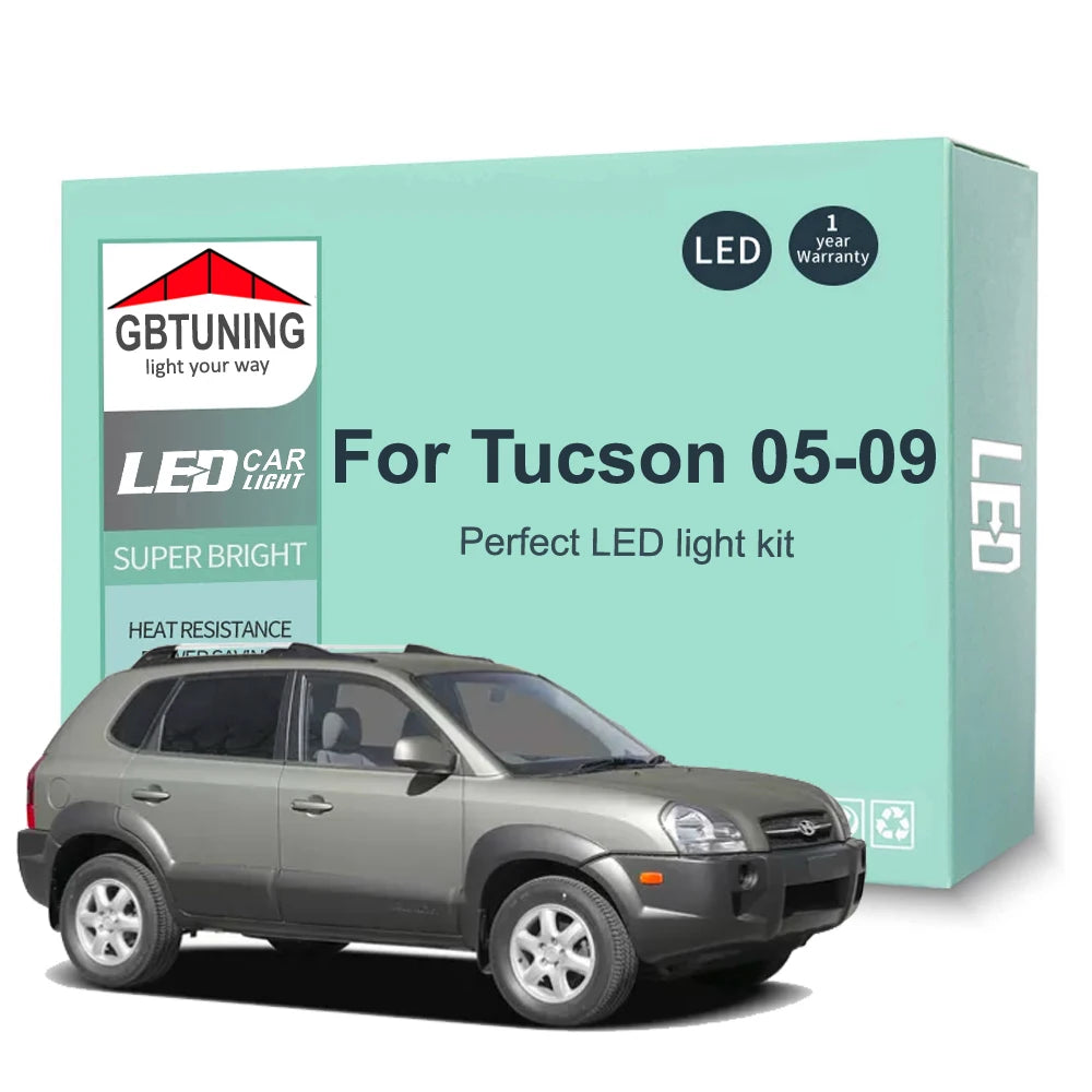 12-Piece LED Interior Light Kit for Hyundai Tucson - Canbus Error-Free Bulbs | AUTOKITSHOP