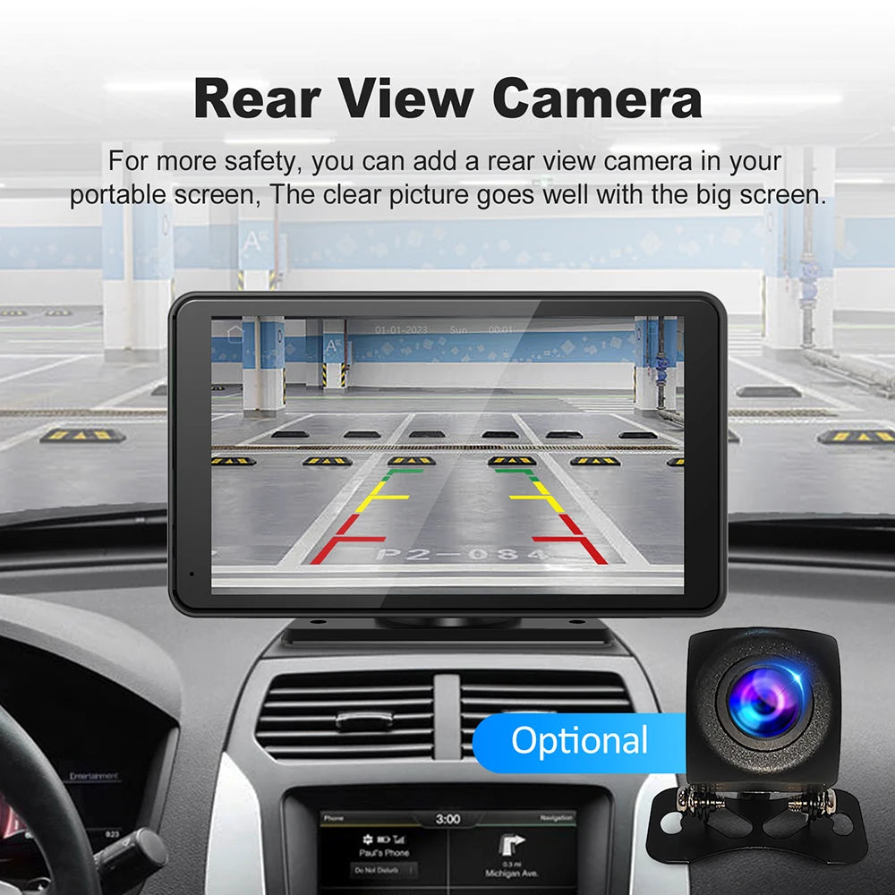 7 Inch Touch Screen Car Portable Wireless CarPlay Android Auto Multimedia Player Bluetooth