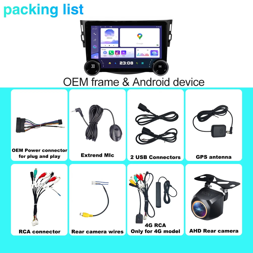 5G WIFI For Toyota Rav4 RAV 4 2005 - 2013 Car Android Auto Radio Carplay Navigation Multim