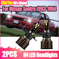 Car Headlamps 6500K White H4 High Low Beam LED Headlights Plug and Play 3570 CSP Chips 12V