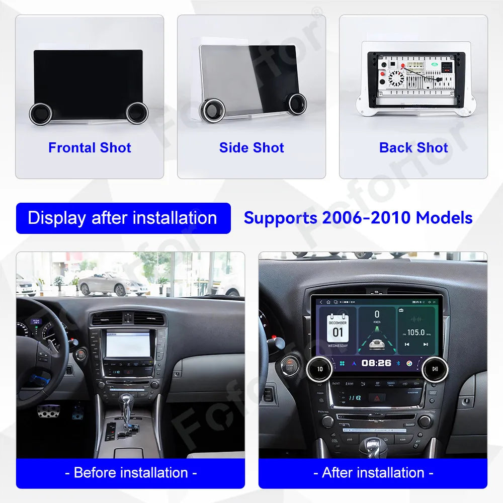 Android 15 11.5 Inch Wireless CarPlay For Lexus IS250 2006-2010 Smart HD Display GPS Navi