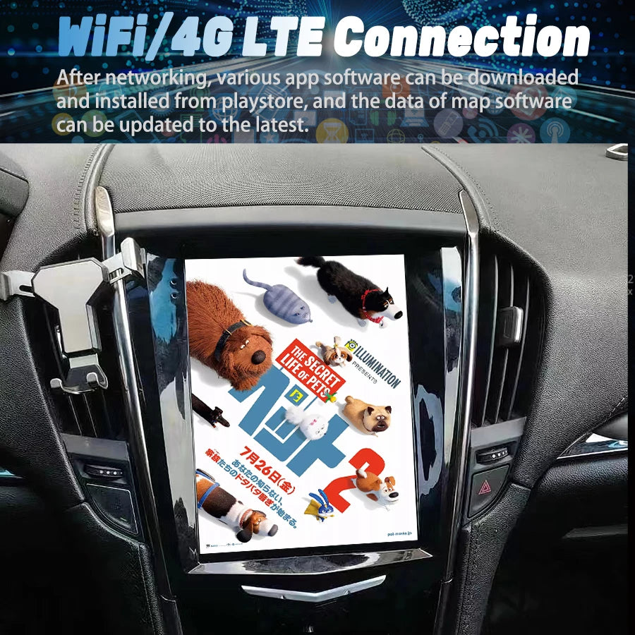 For Cadillac ATS XTS CTS SRX 2013 -2018 Android 13 Screen Car Radio GPS Multimedia Video P | AUTOKITSHOP