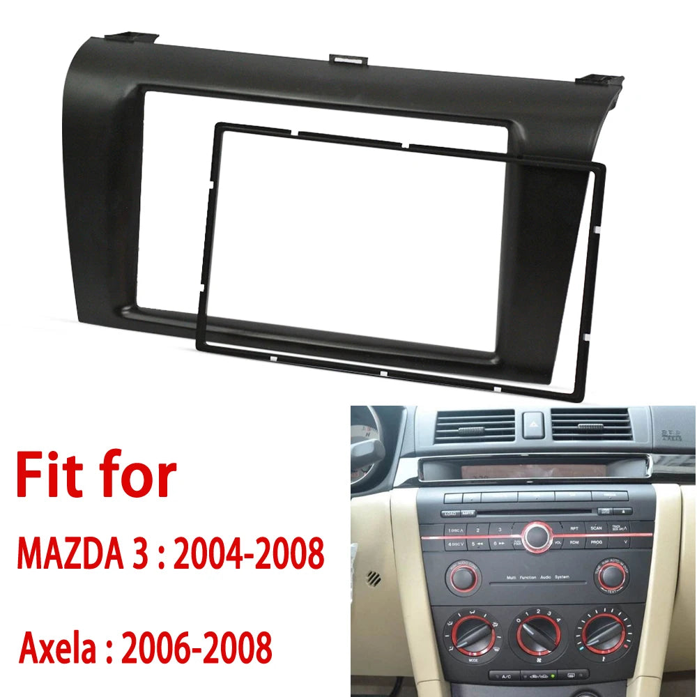 2Din Car Radio fascia for MAZDA 3/Axela 2004-2008 Double Din Fascia Audio Fitting Adaptor  | AUTOKITSHOP