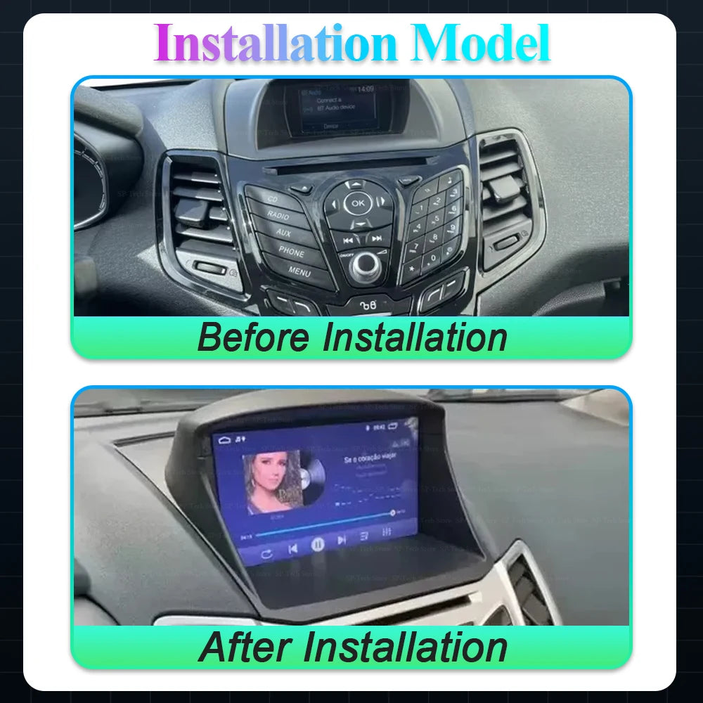 Car Radio Carplay Android 16 For Ford Fiesta Mk 6 2009 2010 2011 2012 2013 2014 -2018 Radi | AUTOKITSHOP