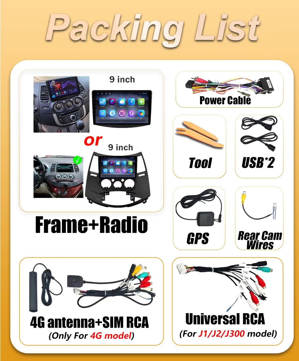 Android 16 Car Radio For Mitsubishi Grandis 1 2003 2004 2005 - 2011 Carplay Multimedia Pla | AUTOKITSHOP