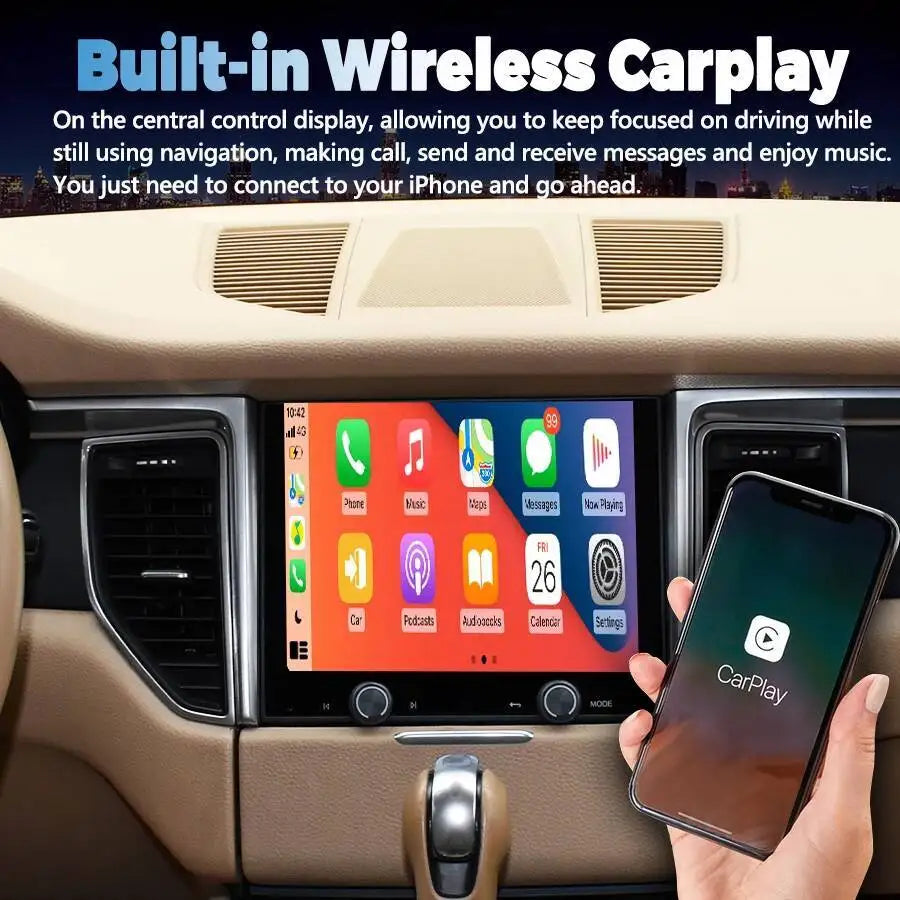 8.4inch Navirider Bluetooth Carplay For Porsche Macan 2014-2017 Android 15 GPS HU Multimed