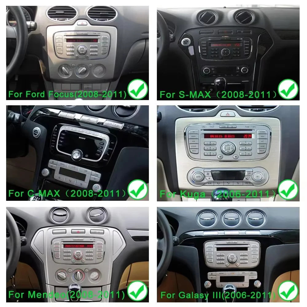 Android 16 For Ford Focus S-max Mondeo Galaxy C-max Car Radio Carplay Gps 5g Multimedia Vi | AUTOKITSHOP