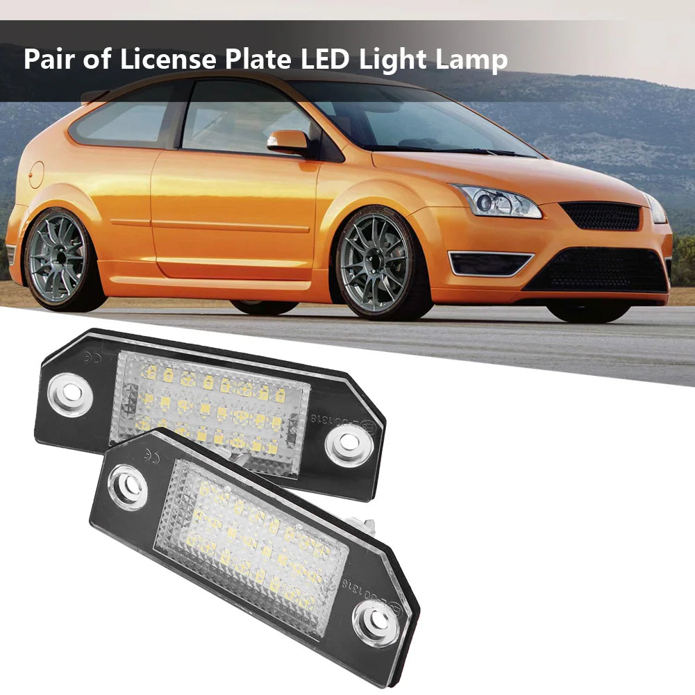 2pcs For Ford 24 LED Number Plate Light Ford Focus MK2 Ford Focus C-MAX LED Lice for Ford MK2 - Canbus LED Car Light