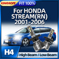 KINGSOFE 2Pcs H4 LED CSP Car Light 150W Headlight 6000K For HONDA STREAM RN 2001 2002 2003