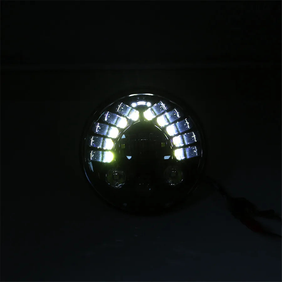 7 Inch LED Motorcycle Headlight with Hi/Lo Beam Projector Motor 7" Round Headlamp