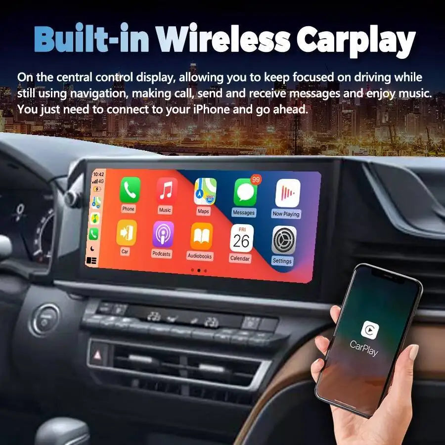 12.3" Car Radio CarPlay For Toyota Camry 2024 Autoradio GPS DSP Navigation Screen Android  | AUTOKITSHOP