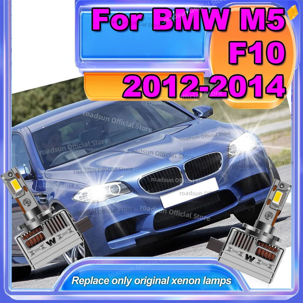 LED Canbus Headlight Bulb 6000K 50000LM 1:1 Xenon Auto Lamp For BMW M5 F10 2012 2013 2014