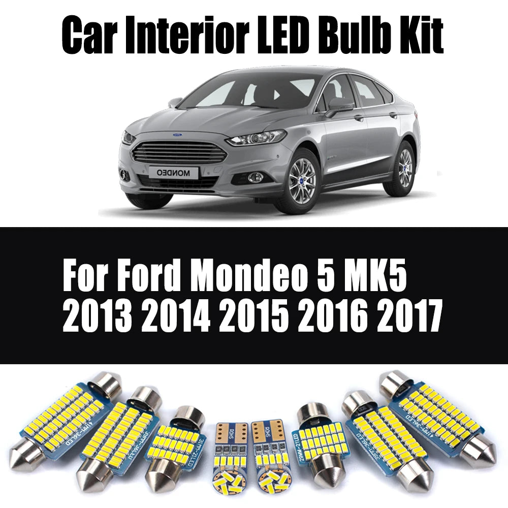 7-Piece LED Interior Light Kit for Ford Mondeo 5 MK5 - Canbus Error-Free Bulbs | AUTOKITSHOP