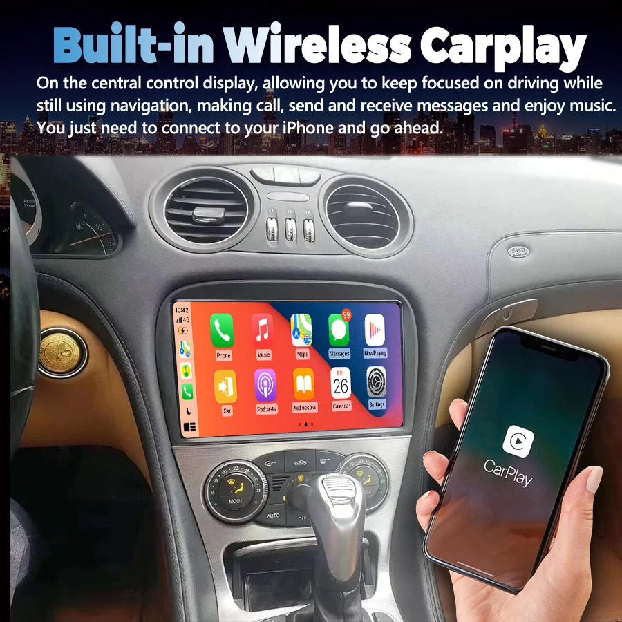9" Android For Mercedes Benz SL R230 SL350 SL500 SL55 SL600 SL65 2001-2007 Car Multimedia