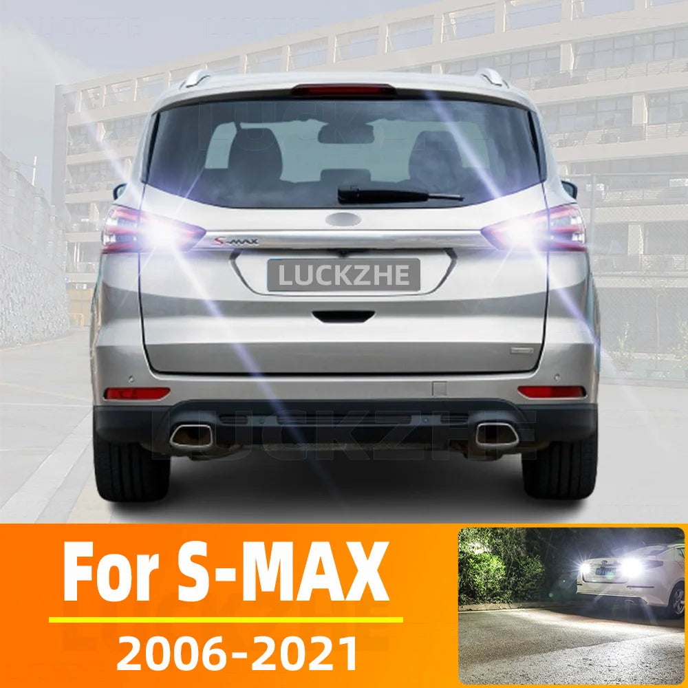 2-Piece LED Interior Light Kit for Ford S-Max S Max LED Reverse Light Accessories 2006-2021 - Canbus Dome Map Door Tr...