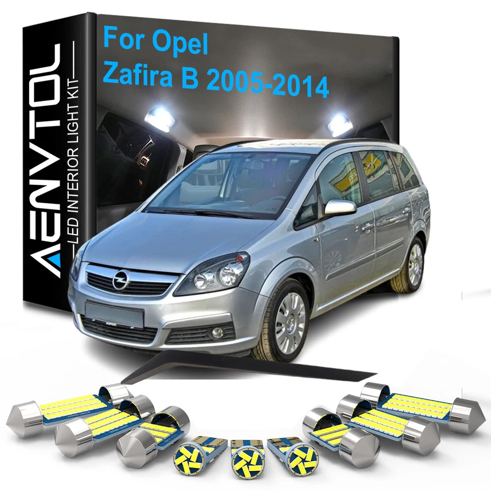 12-Piece LED Interior Light Kit for Opel Zafira B - Canbus Error-Free Bulbs | AUTOKITSHOP
