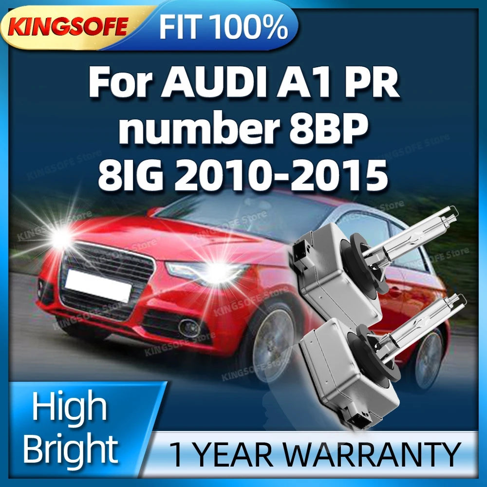 D3S Xenon Light Bulbs 6000K HID Car Headlight Upgrade Lamp For AUDI A1 PR number 8BP 8IG 2