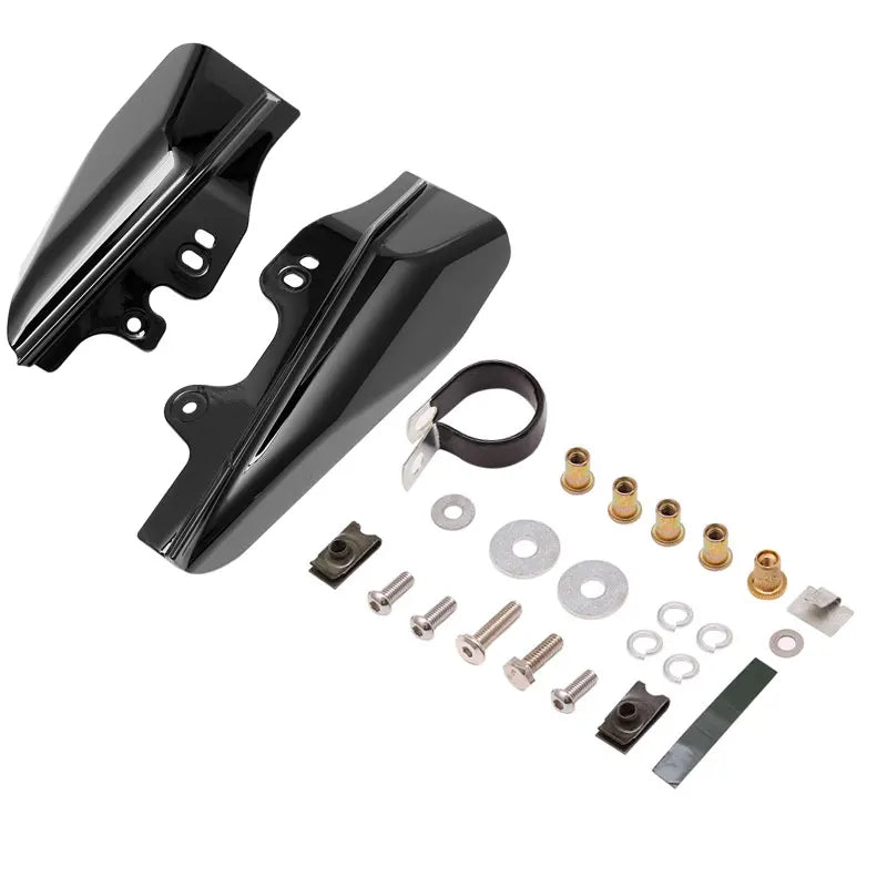 Motorcycle Black Mid-Frame Air Deflector For Harley Touring Street Electra Glide Road King FLHR  - Automotive LED Light