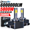 5800W D1S D3S LED Headlight Canbus No Error 6000000LM D2S D2R D4S D4R D5S D8S 1:1 Size 600