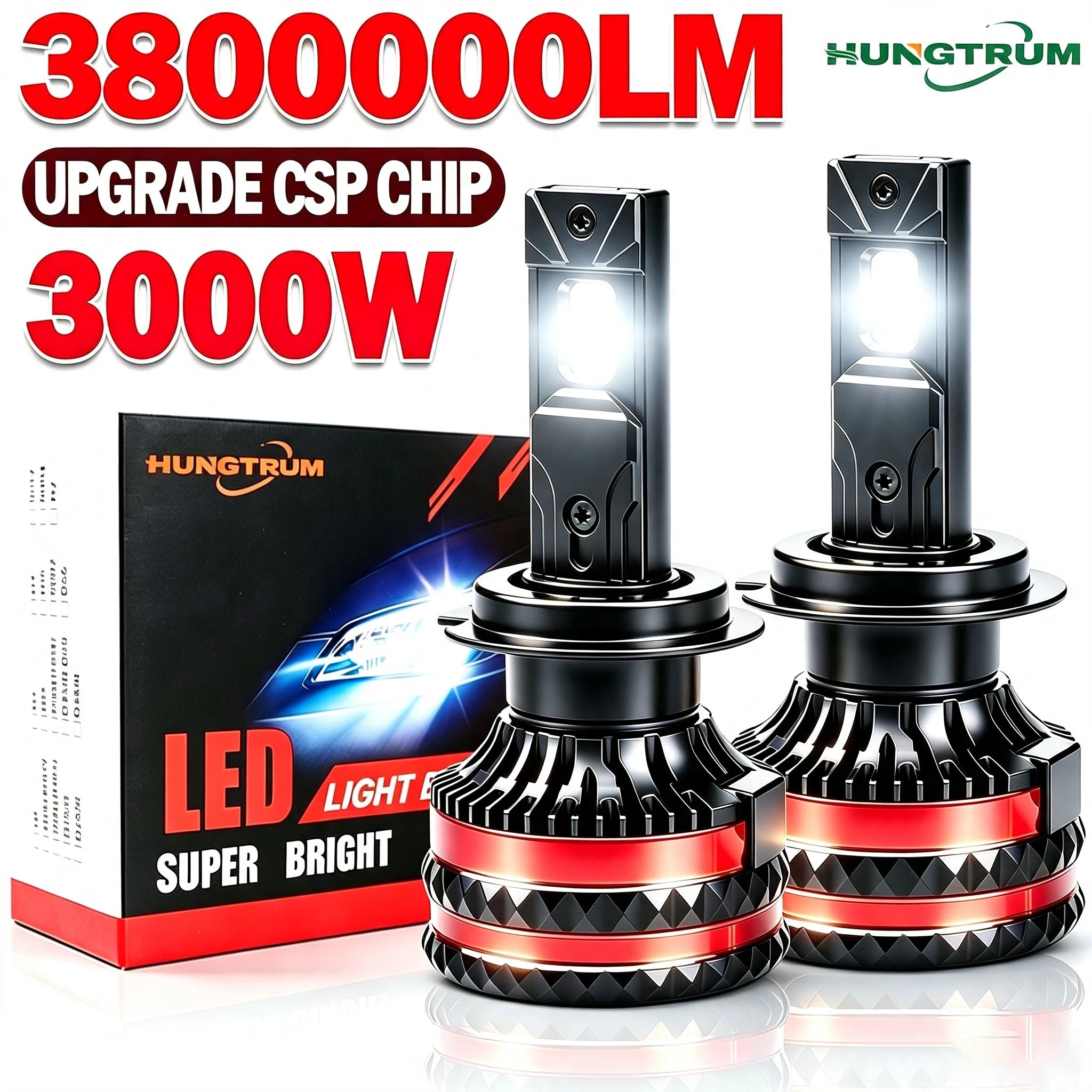 H7 H4 H11 High Power LED Canbus Headlight Bulb H1 9005 HB3 9006 HB4 Super Bright Turbo Upg