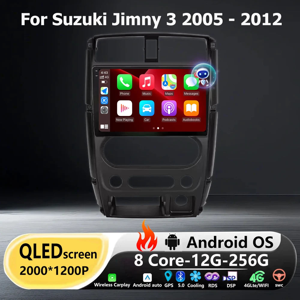 9 Inch For Suzuki Jimny 3 2005 - 2012 Android 16 Auto Car Radio Multimedia Player GPS Navi